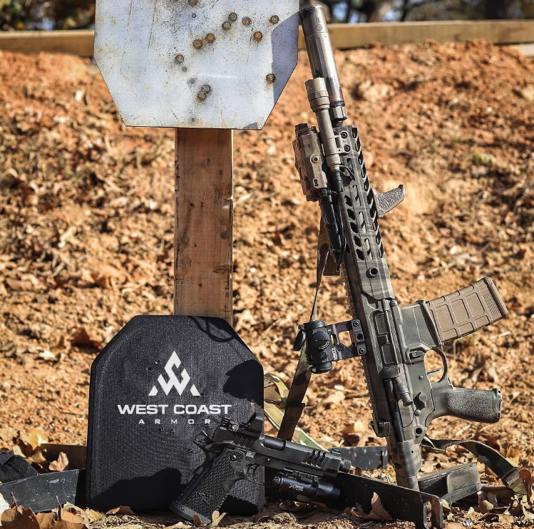 West Coast Armor chest plate at an outdoor range