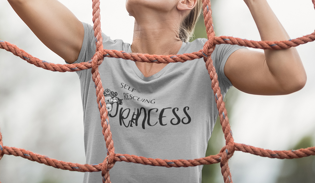 women's tactical t-shirt: Self-rescuing princess