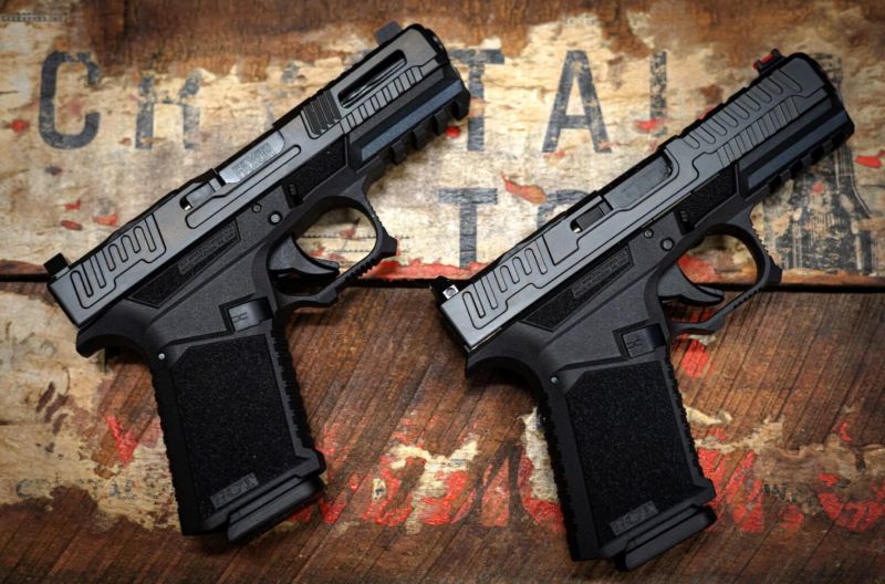 Two Faxon 19 Patriot LT handguns.
