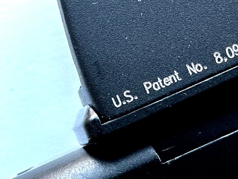 Close-up of Forward Controls U.S. Patent Number